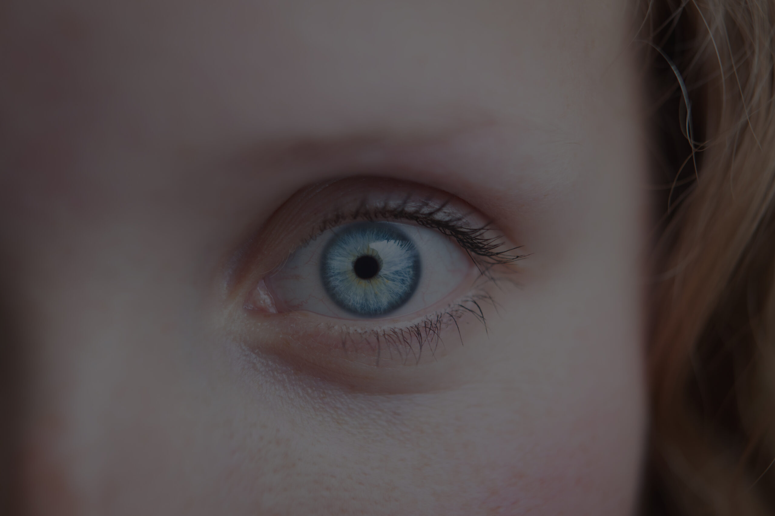 Close-up of a beautiful female blue eye